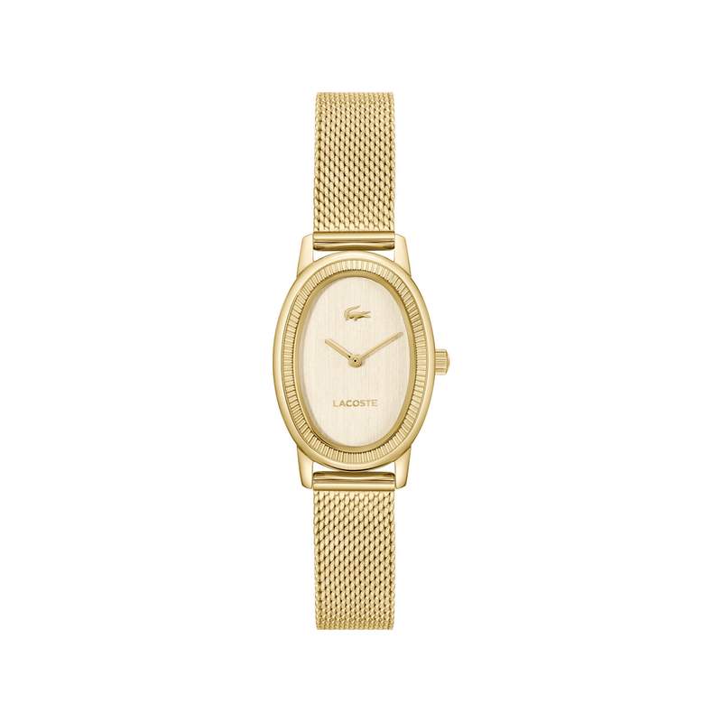 Montre LACOSTE parisienne femme bracelet acier inoxydable doré jaune - vue 1