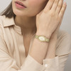Montre LACOSTE LACOSTE parisienne femme bracelet acier inoxydable doré jaune - vue Vporté 1