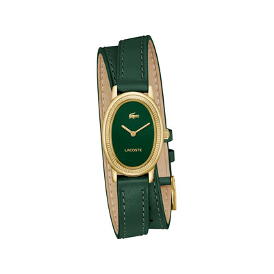 Montre LACOSTE parisienne femme bracelet cuir vert