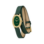 Montre LACOSTE parisienne femme bracelet cuir vert - vue 2