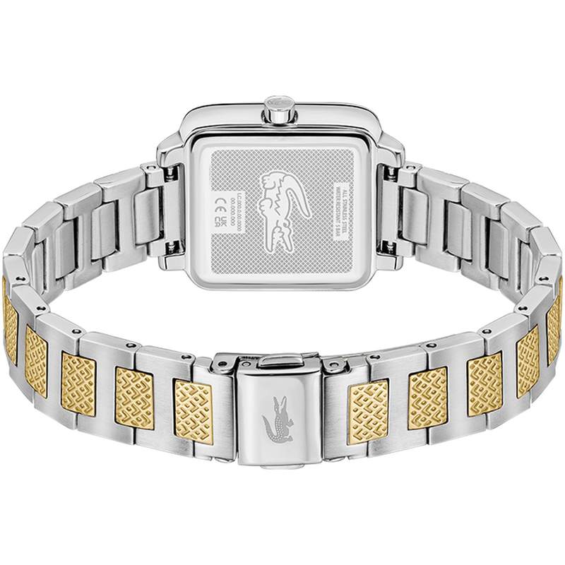 Montre LACOSTE.12.12 leap femme bracelet acier inoxydable bicolore jaune - vue 3