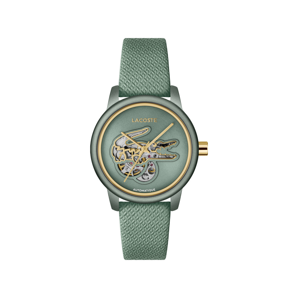 Montre LACOSTE LACOSTE.12.12 automatique femme automatique, bracelet cuir vert