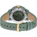 Montre LACOSTE.12.12 automatique femme automatique, bracelet cuir vert - vue 3