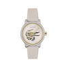 Montre LACOSTE LACOSTE.12.12 automatique femme automatique, bracelet cuir blanc - vue V1