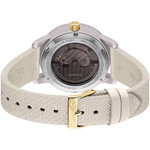 Montre LACOSTE.12.12 automatique femme automatique, bracelet cuir blanc - vue 3