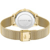 Montre LACOSTE crocodelle femme bracelet acier inoxydable doré jaune - vue V3