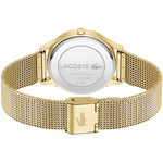 Montre LACOSTE crocodelle femme bracelet acier inoxydable doré jaune - vue 3