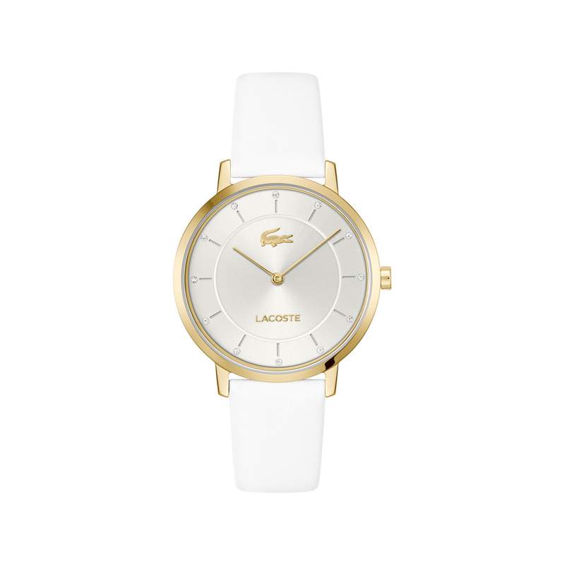 Montre LACOSTE crocorigin femme bracelet silicone blanc - vue 1