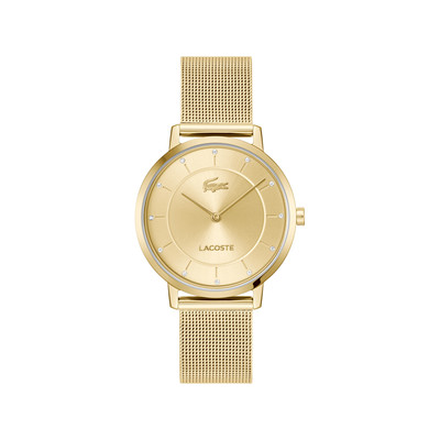 Montre LACOSTE crocorigin femme bracelet acier inoxydable doré jaune - vue 1