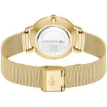 Montre LACOSTE crocorigin femme bracelet acier inoxydable doré jaune - vue 3