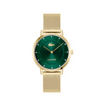 Montre LACOSTE crocorigin femme bracelet acier inoxydable doré jaune - vue 1