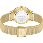 Montre LACOSTE crocorigin femme bracelet acier inoxydable doré jaune - vue 3