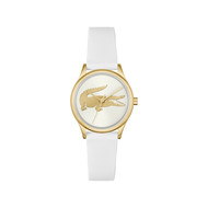Montre LACOSTE crocodelle femme bracelet silicone blanc