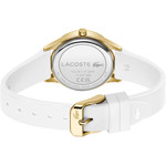 Montre LACOSTE crocodelle femme bracelet silicone blanc - vue 3