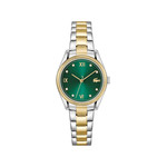 Montre LACOSTE parisienne femme bracelet acier inoxydable bicolore jaune - vue 1
