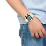 Montre LACOSTE lc33 enfant bracelet silicone blanc - vue porté 1