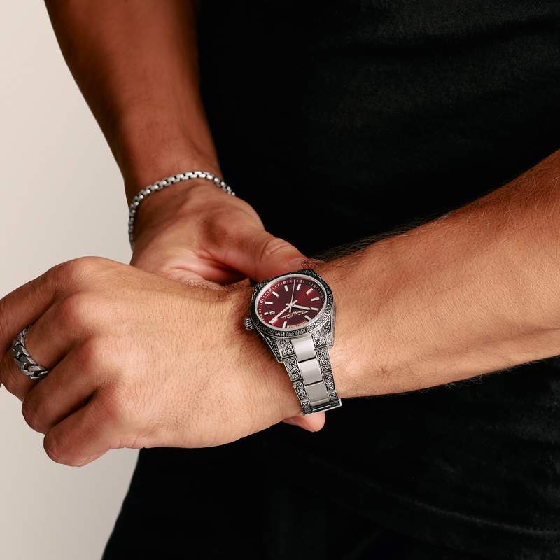 Montre THOMAS SABO engraved mixte bracelet acier inoxydable - vue porté 1