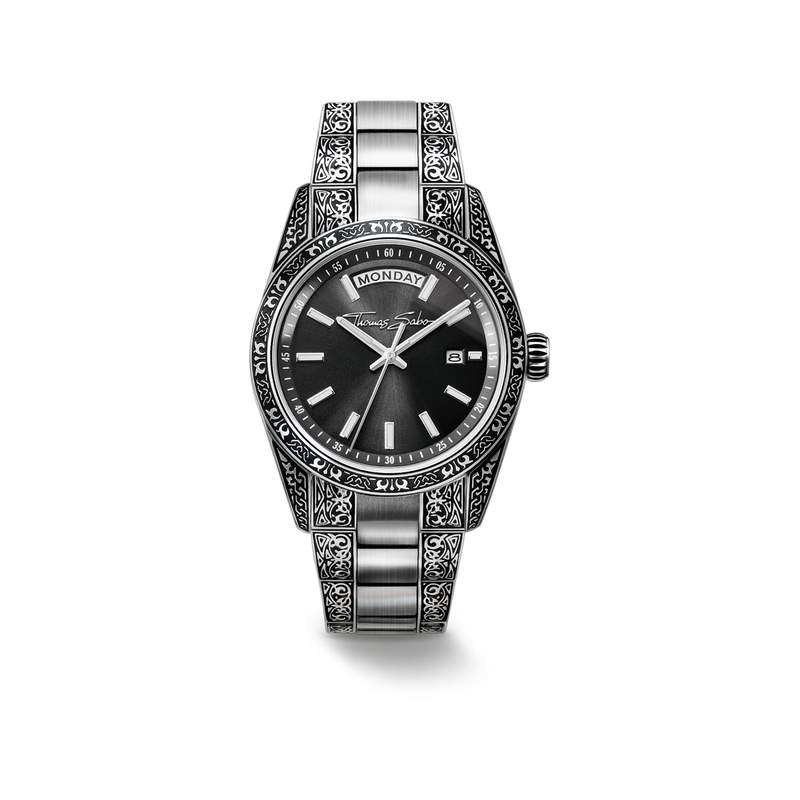 Montre THOMAS SABO engraved mixte bracelet acier inoxydable - vue 1