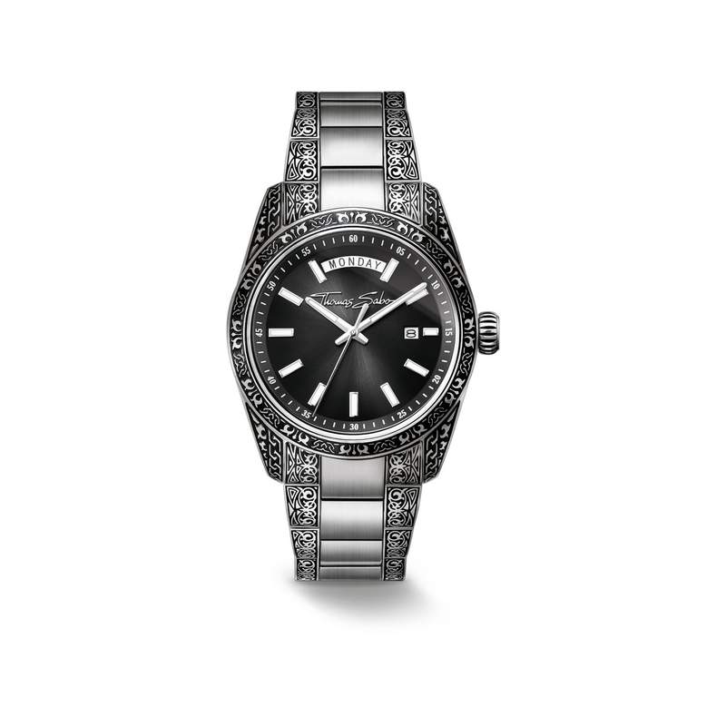 Montre THOMAS SABO engraved mixte bracelet acier inoxydable - vue 1