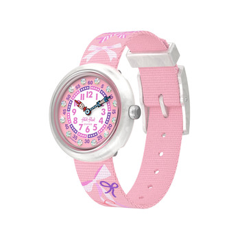 Montre FLIK FLAK showtime enfant bracelet pet recycle rose