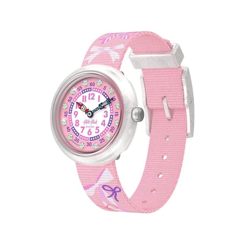 Montre FLIK FLAK showtime enfant bracelet pet recycle rose - vue 1