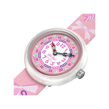 Montre FLIK FLAK showtime enfant bracelet pet recycle rose
