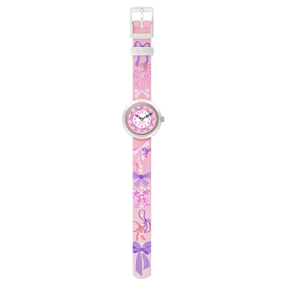 Montre FLIK FLAK showtime enfant bracelet pet recycle rose - vue D1
