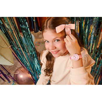 Montre FLIK FLAK showtime enfant bracelet pet recycle rose