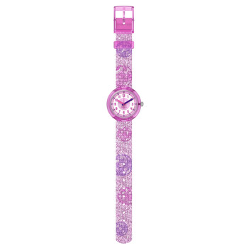 Montre FLIK FLAK showtime enfant bracelet pet recycle rose