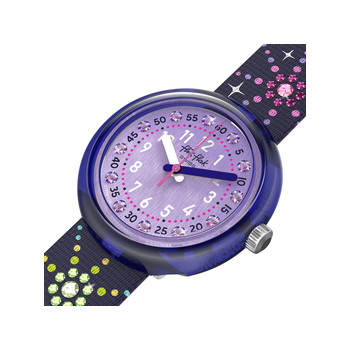 Montre FLIK FLAK showtime enfant bracelet pet recycle violet