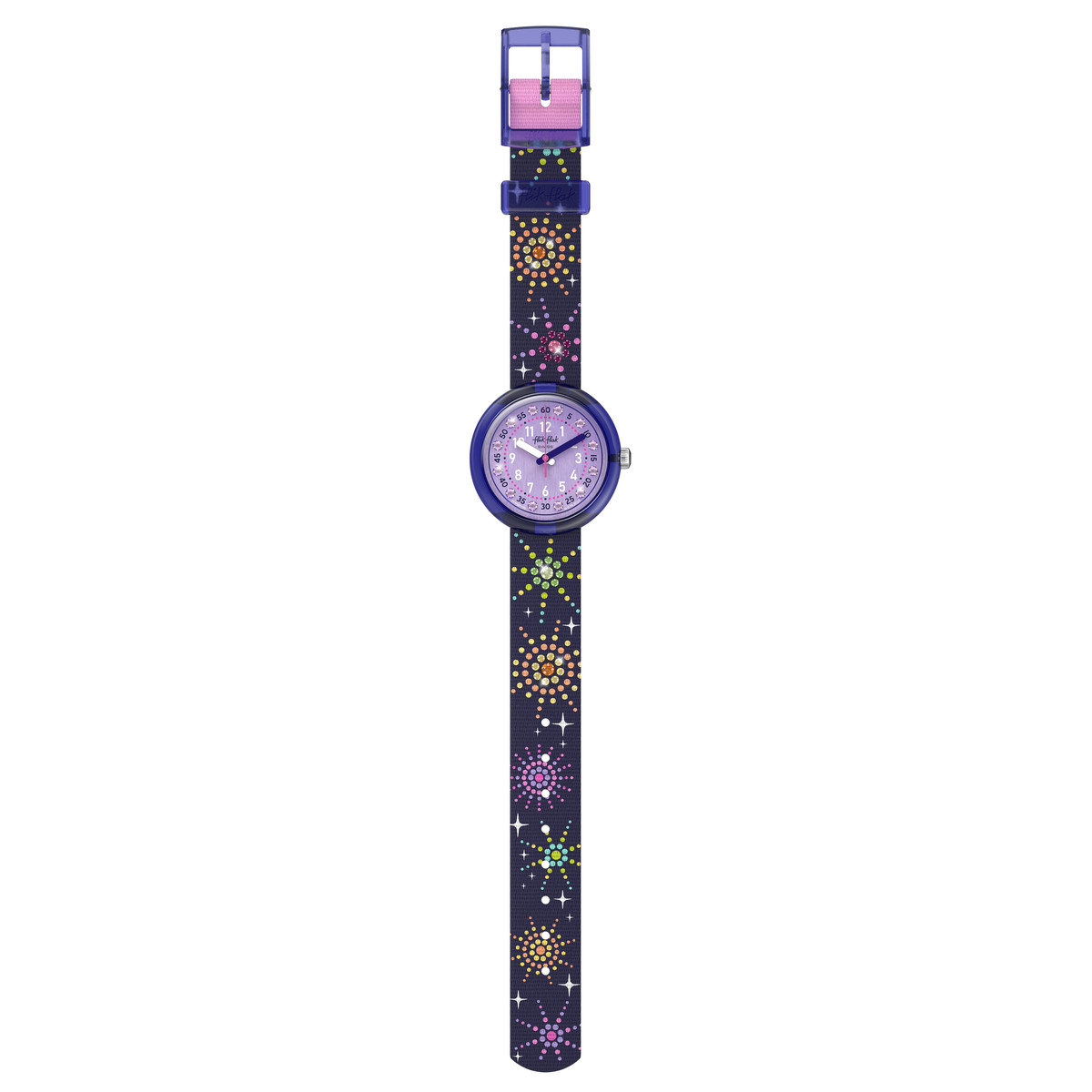 Montre FLIK FLAK showtime enfant bracelet pet recycle violet - vue D1