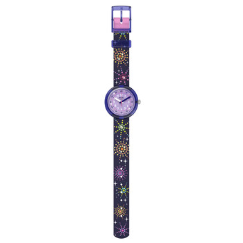 Montre FLIK FLAK showtime enfant bracelet pet recycle violet