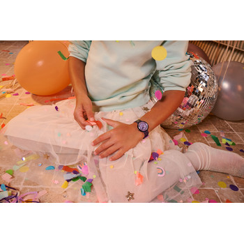 Montre FLIK FLAK showtime enfant bracelet pet recycle violet