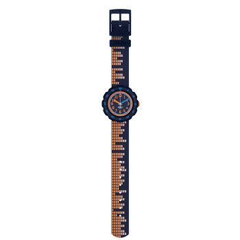 Montre FLIK FLAK showtime enfant bracelet pet recycle bleu