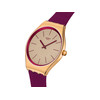 SWATCH essentials women's watch with red leather strap - view V2