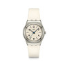 SWATCH essentials women's watch with white leather strap - view V1