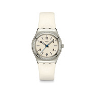 Montre SWATCH essentials femme bracelet cuir blanc