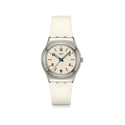 Montre SWATCH essentials femme bracelet cuir blanc