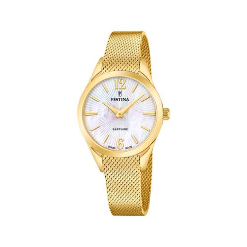 Montre FESTINA FESTINA swiss made femme bracelet acier inoxydable doré