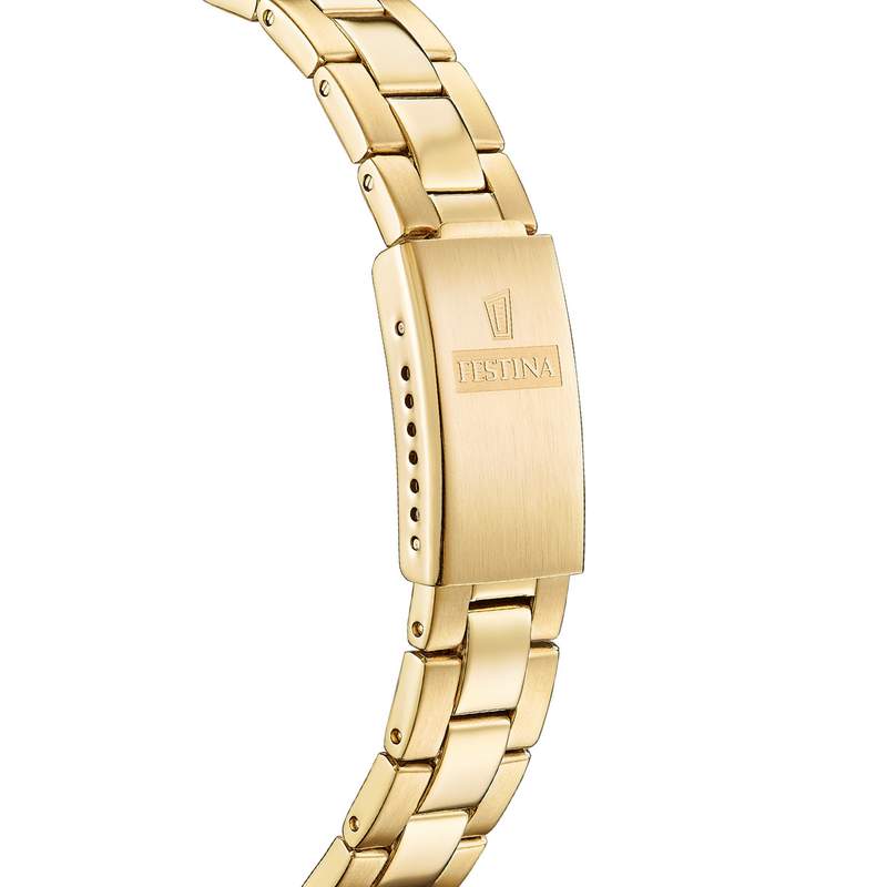 Montre FESTINA swiss made femme bracelet acier inoxydable doré - vue D3