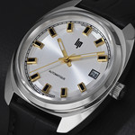 Montre LIP Général de Gaulle mixte automatique, bracelet cuir noir - vue D1