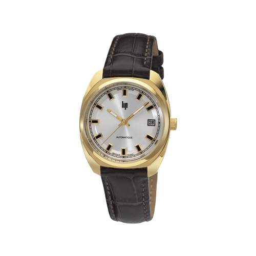 LIP Général de Gaulle unisex automatic watch, brown leather strap