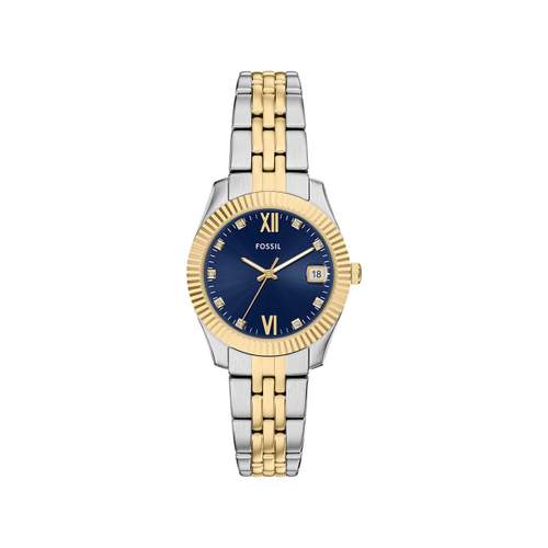 Montre FOSSIL scarlette femme bracelet acier inoxydable bicolore jaune