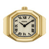 FOSSIL watch ring woman stainless steel bracelet gold - view V1