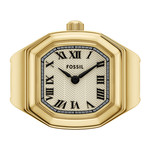 Montre FOSSIL watch ring femme bracelet acier inoxydable doré - vue 1