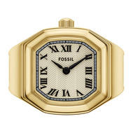 FOSSIL watch ring woman stainless steel bracelet gold