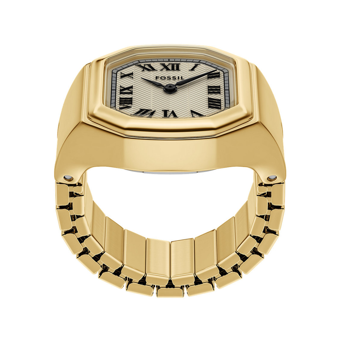 FOSSIL watch ring woman stainless steel bracelet gold - view 2