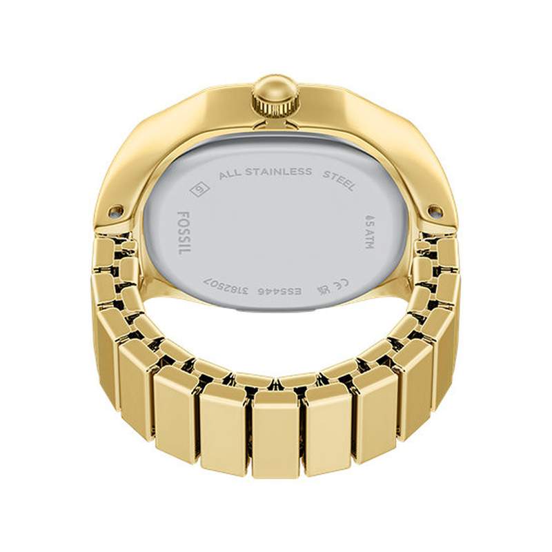 Montre FOSSIL watch ring femme bracelet acier inoxydable doré - vue 3