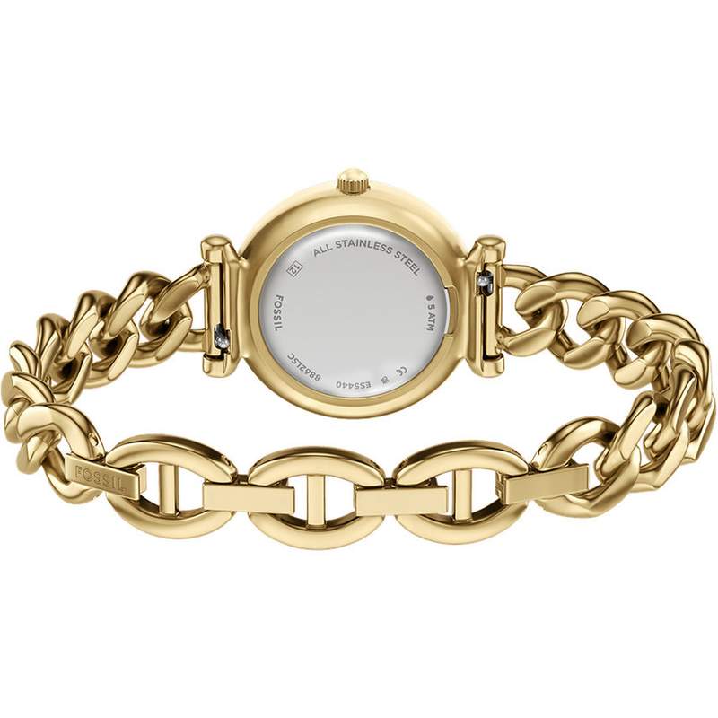 Montre FOSSIL carlie femme bracelet acier inoxydable doré - vue 3