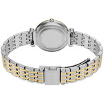 FOSSIL Carlie dameshorloge met tweekleurige roestvrijstalen armband in geel - weergave 3